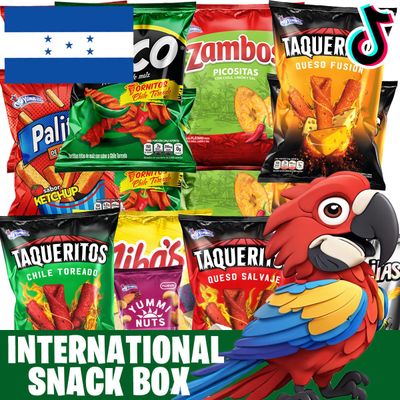 Charloo Foreign Snack Box  FREE Surprise! - Honduras Exotic Snacks Foreign Snacks Weird Snacks Weird Food Unique Snacks from Honduras 9Pcs Variety Pack