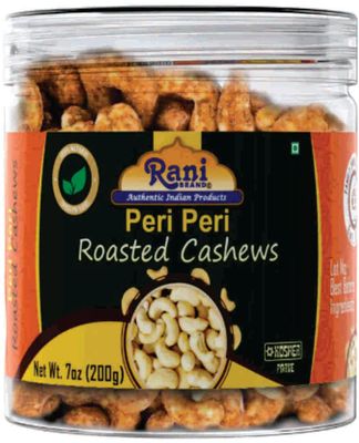 Rani Peri Peri Roasted Cashews 7oz (200g) PET Jar, Non-Fried, Oil Free  All Natural  Vegan  Gluten Friendly  NON-GMO  Kosher  Air Roasted, Crunchy &amp; Flavorful