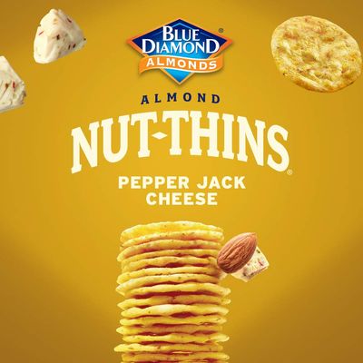 Blue Diamond - Nut Thin Crackers - Pepper Jack - Case of 12 - 4.25 oz.