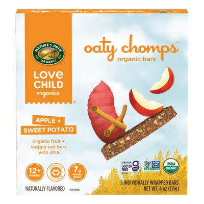 Love Child Organics Oaty Chomps Apple  Sweet Potato, 4 oz