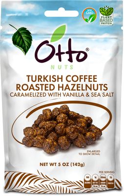 Otto Nuts - Turkish Coffee Roasted Hazelnuts, Non-GMO Naturally Vegan Snack, Good Source of Protein  5 OZ with Resealable Bag