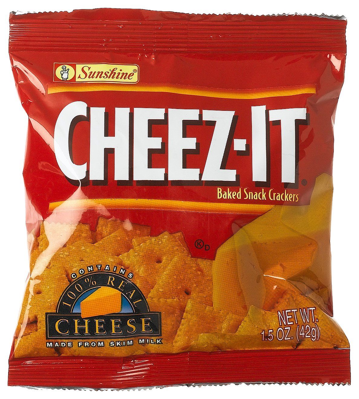 CHEEZ-IT Baked Snack Crackers, Crackers, 1.5-Ounce Single Serve Packs (Pack of 60)