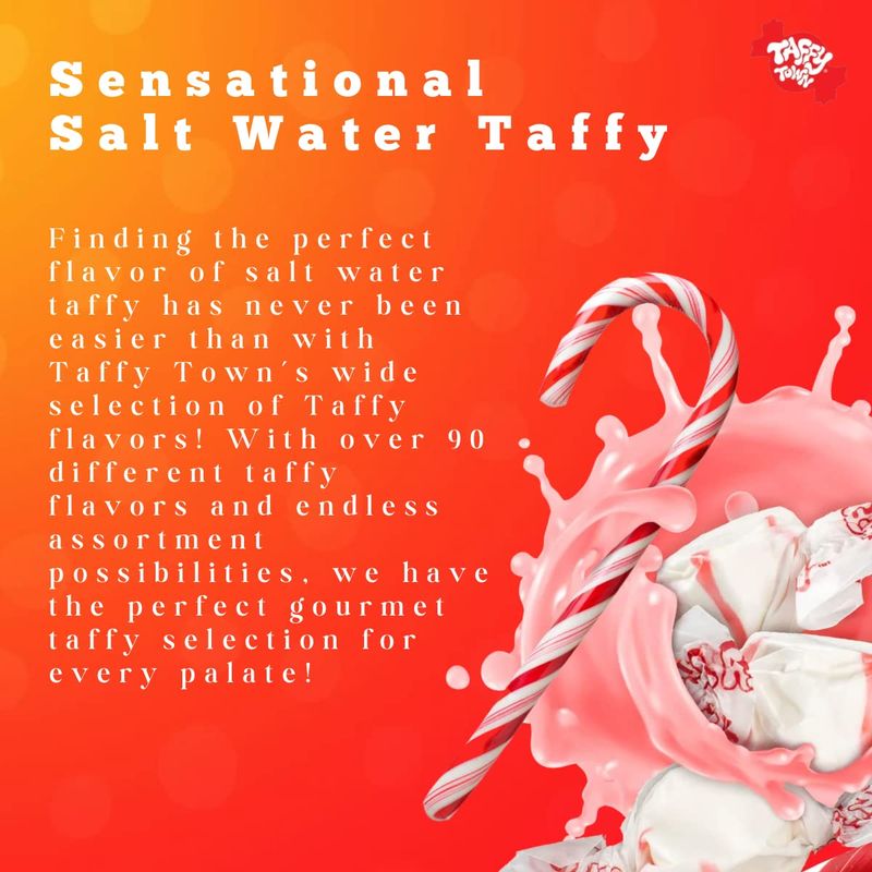 Taffy Town Candies- Sugar Free Banana  Gourmet Taffy Nougat-Style Candy Soft &amp; Delicious Sumer Snack Treats Party Good Candies 2.5lbs