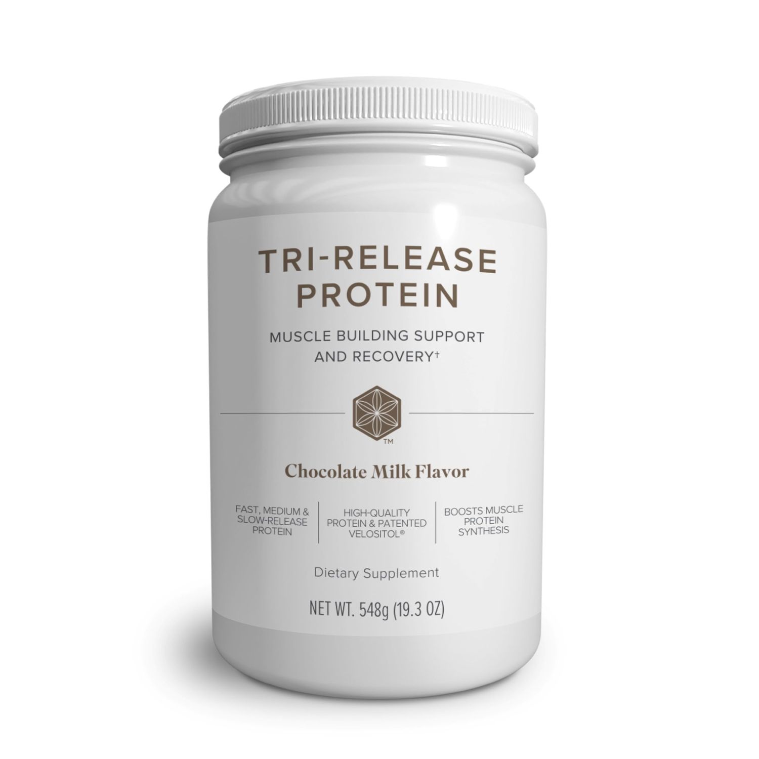 Isagenix Tri-Release Protein - Advanced Muscle Recovery - 25g of Protein - Three-Stage Protein Release for Sustained Absorption - Non-GMO - 19.3 oz - (Chocolate Milk) - Up to 28 Servings - Canister