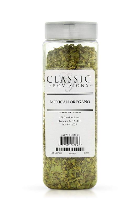 Classic Provisions Spices, Mexican Oregano Dried Whole Leaves - 3oz Shaker - Rich in Flavor for Snacks, Chicken, Salsa, Guacamole, and More