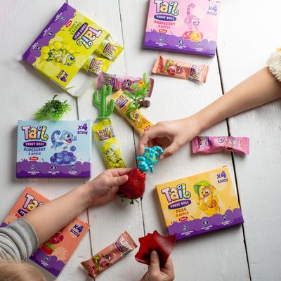 Tail Fruit Roll Healthy Snacks 48 MIX Individual Packs  Variety Flavors for Kids and Adults. No added sugar, non-GMO, source of vitamins, fiber.