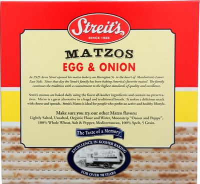 MATZO EGG ONION