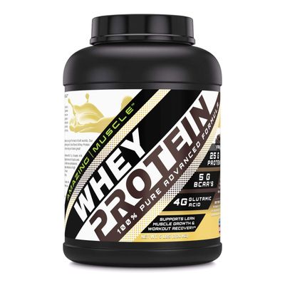 Amazing Muscle Whey Protein Isolate &amp; Concentrate Powder  Vanilla Flavor  25 G Protein per Serving  70 Servings  Non-GMO  Gluten-Free  Made in USA