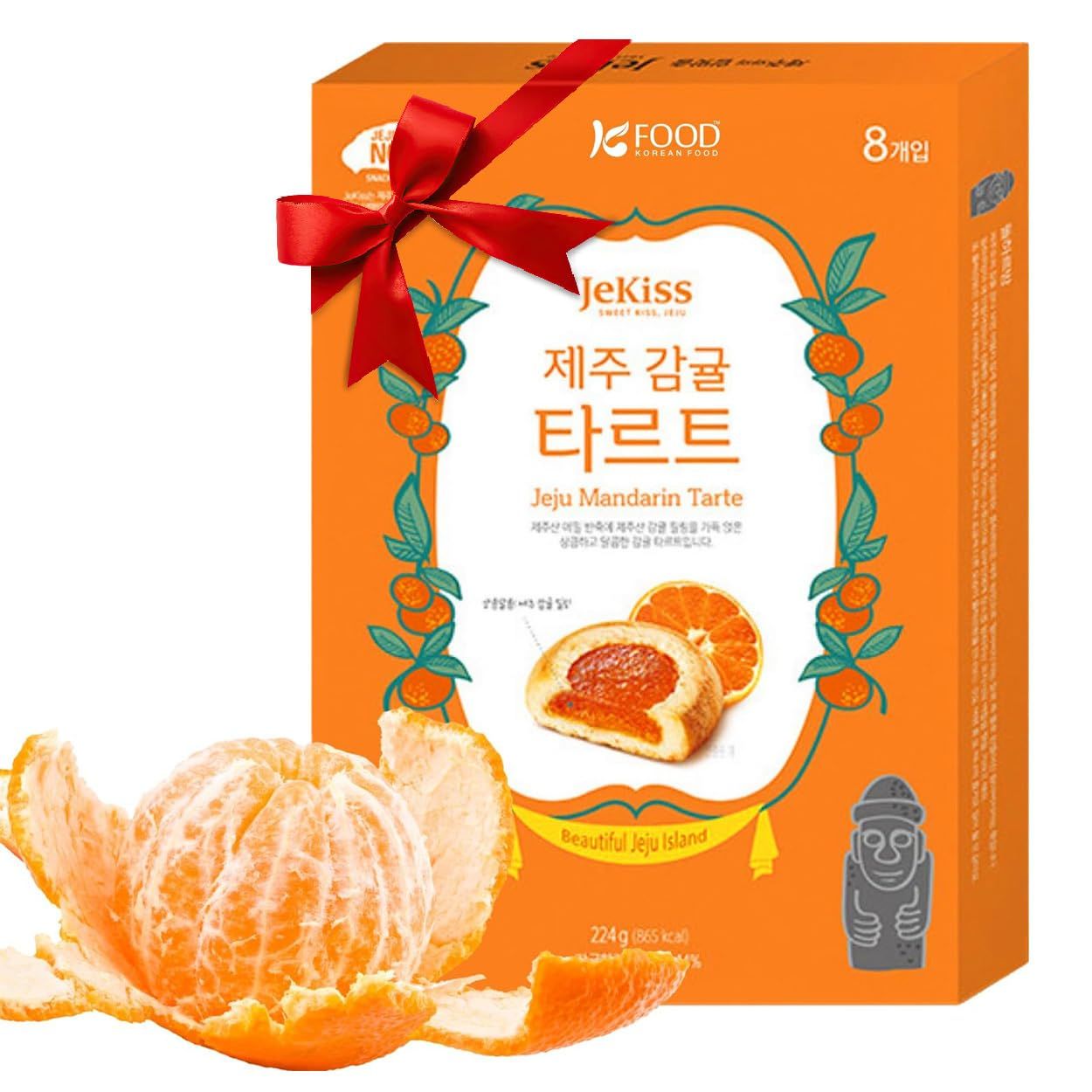 Korean Food Jeju Tangerine Tarte (7.90oz, 12ea) from Jeju Island, Korean Dessert, Korean Snack, gift from Korea, Individually packed