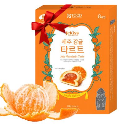 Korean Food Jeju Tangerine Tarte (7.90oz, 12ea) from Jeju Island, Korean Dessert, Korean Snack, gift from Korea, Individually packed