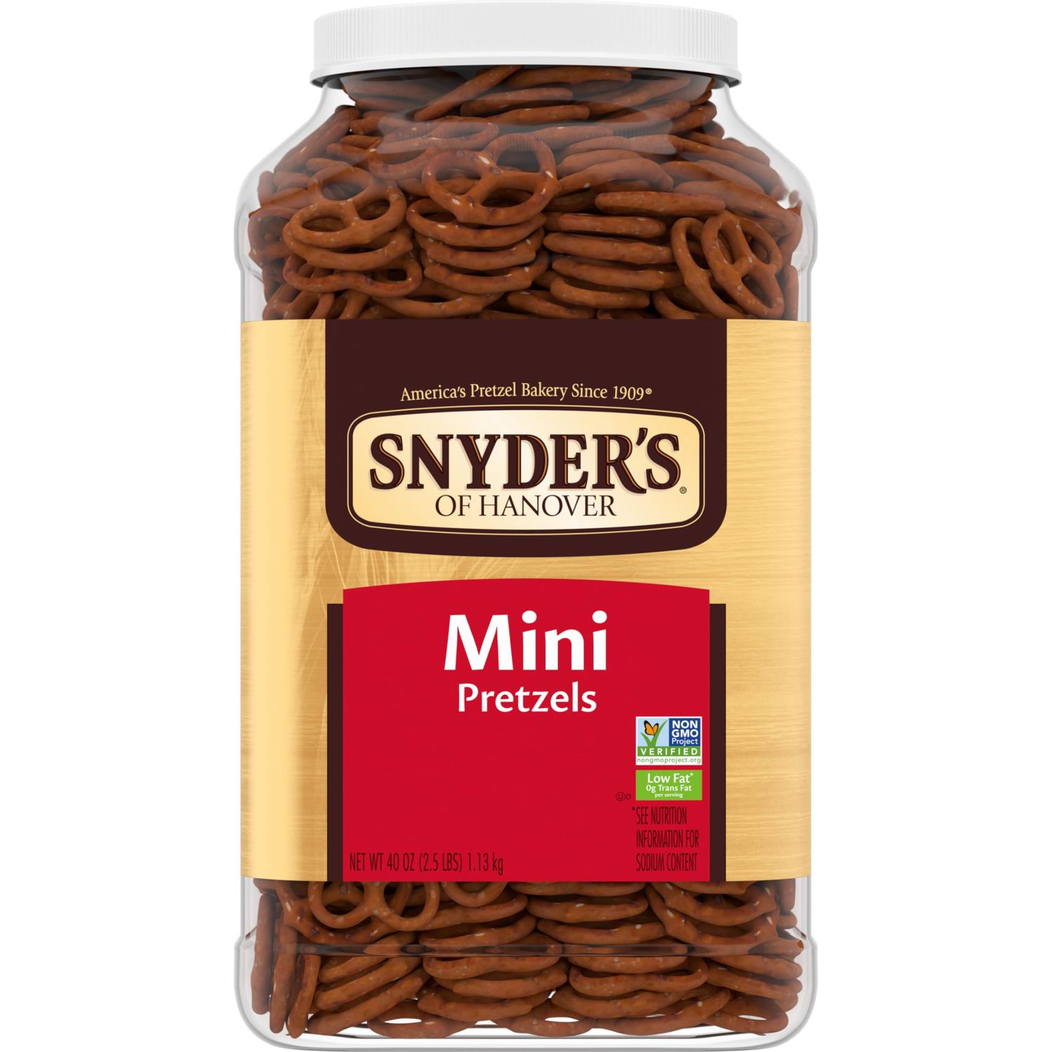 Snyder&#39;s of Hanover Pretzels, Mini Pretzels, 40 Oz Canister