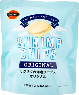 J-BASKET Shrimp Chips Original Flavor, 2.12 oz (Pack of 10)