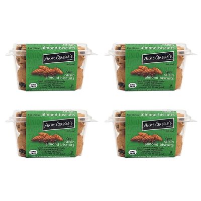 Aunt Gussie&#39;s - Spelt No Sugar Added Raisin Almond Biscuits - 4 Pack