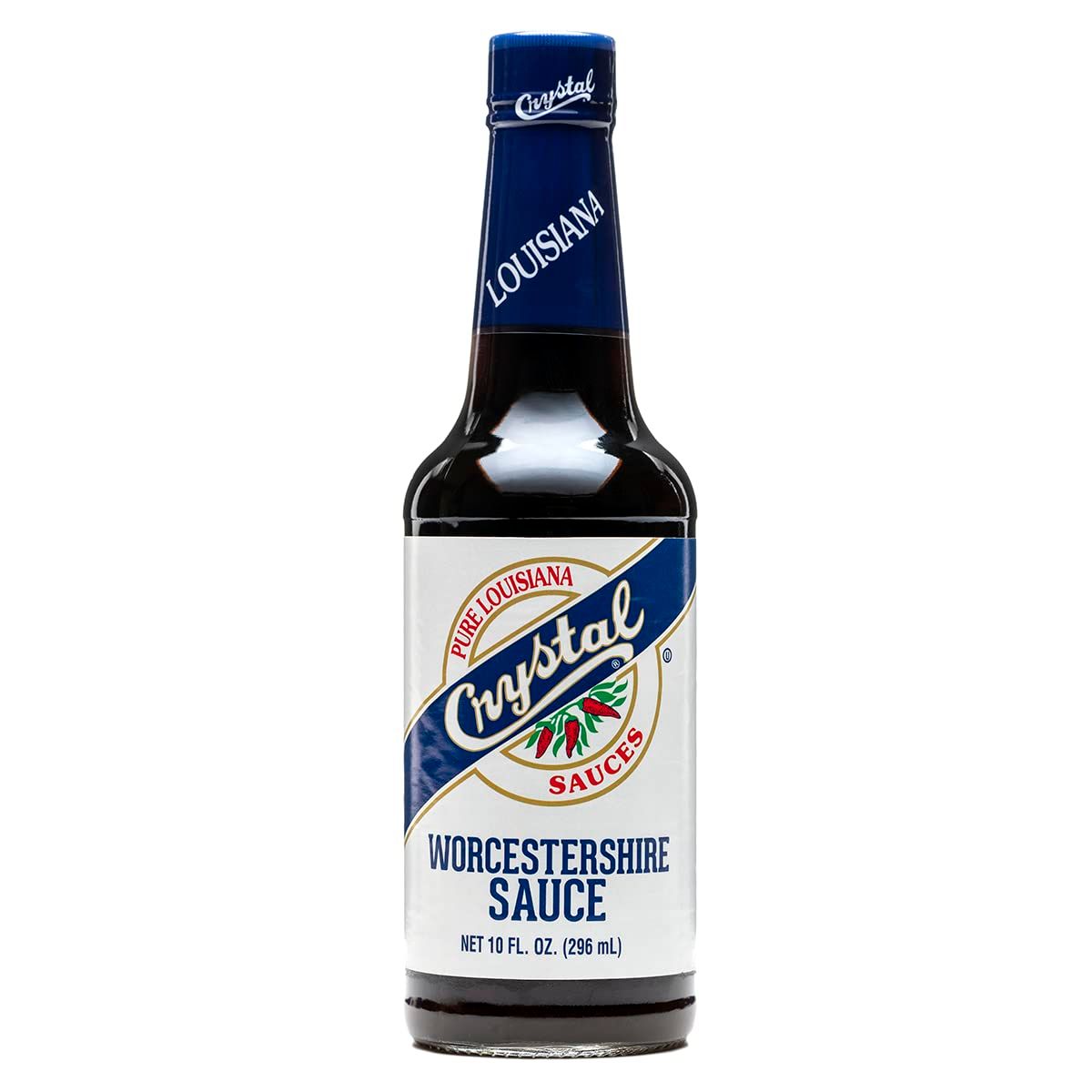 Crystal Louisiana's Worcestershire Sauce, 10 Ounce, Tangy Seasoning for Snack Mix, Marinades, A Little Kick, A Lotta Flavor