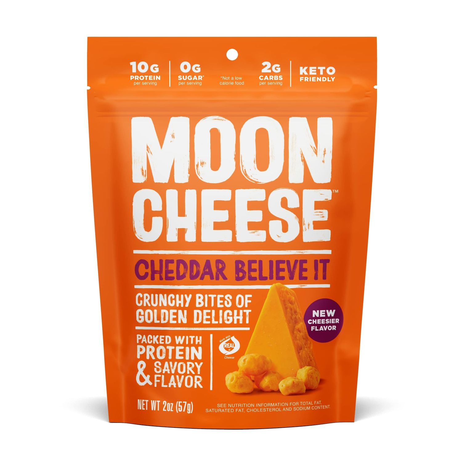 MOON CHEESE, SNACK, MEDIUM CHEDDAR - Pack of 12