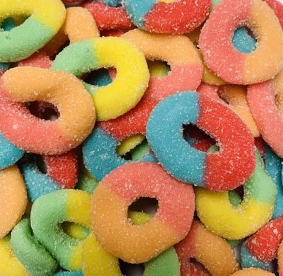 FirstChoiceCandy Gummy Rings (Neon, 1 Pound (Pack of 1))