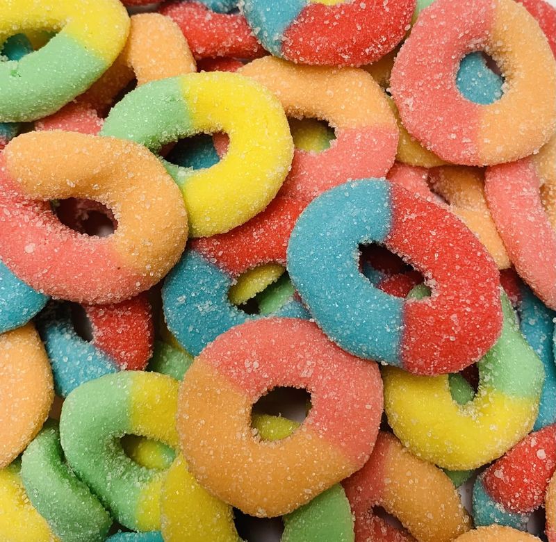 FirstChoiceCandy Gummy Rings (Neon, 1 Pound (Pack of 1))