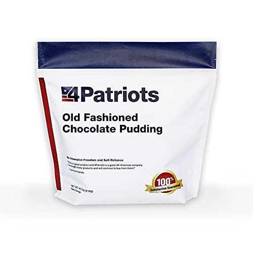 4Patriots Old Fashioned Chocolate Pudding Sample Pouch: Long-Lasting Emergency Dessert Snack, 8 Servings