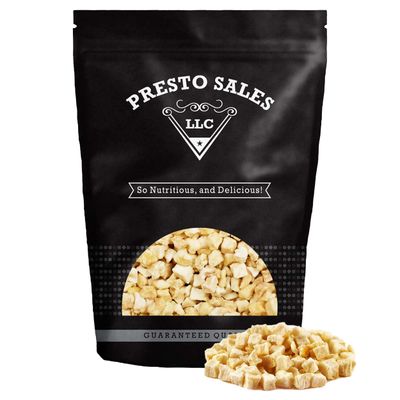 Presto Sales Dried Apple Cubes, 16 oz  All Natural Dried Fruit Snack  Vegan, Non-GMO, Dehydrated Fruit  Low-Fat, Low-Cholesterol or Low-Sodium Diet  Packed Fresh in Resealable 1 lb pouch bag
