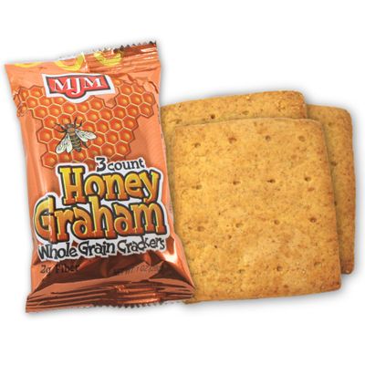 MJM Honey Graham Crackers - Case of 50 Packs  Wholesome and Flavorful Snack  Perfect for Any Occasion  Healthy and Satisfying