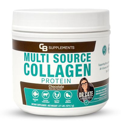 CB Supplements Chocolate Multi Collagen Protein Powder - Hydrolyzed Bovine Collagen Peptides, Albumen Protein, Hydrolyzed Marine Collagen Peptides, Natural Flavors