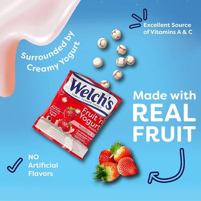 Generic Fruit Yogurt Strawberry Snacks, 8 (0.7oz) Bags per Box, 2 Boxes.