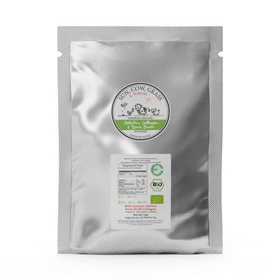 Wild Alaskan Salmon Bone Broth Collagen Powder 5LB Pure Protein Non-Gelling Type - Unflavored, No Taste