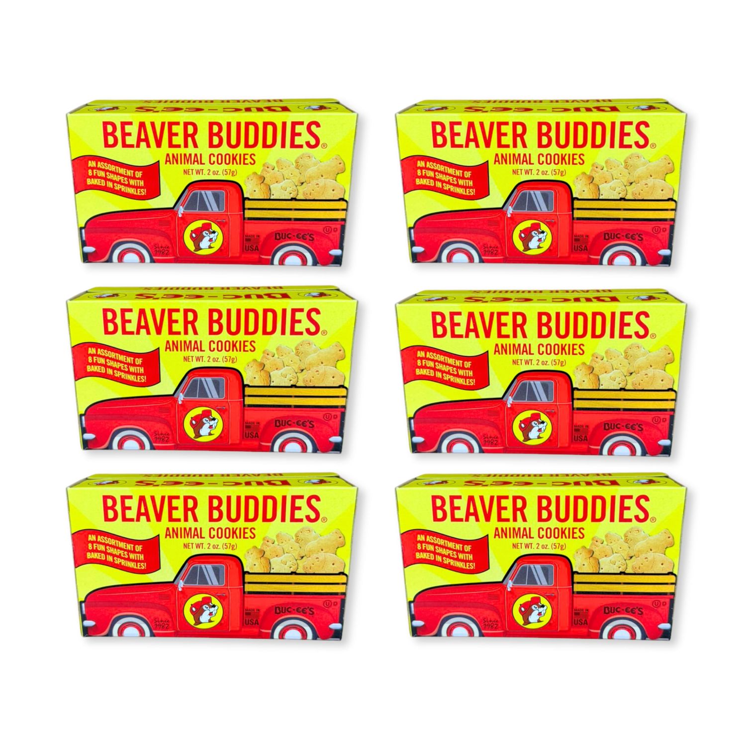 Buc-ee&#39;s Beaver Buddies Animal Cookies Pack of 6