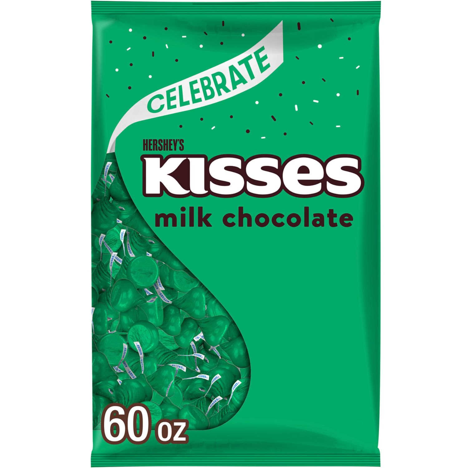HERSHEY&#39;S KISSES Milk Chocolate Candy Bulk Bag, 60 oz