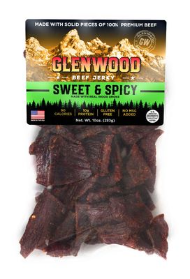 Glenwood Jerky 10oz Bag 100% Beef Jerky (SWEET &amp; SPICY)