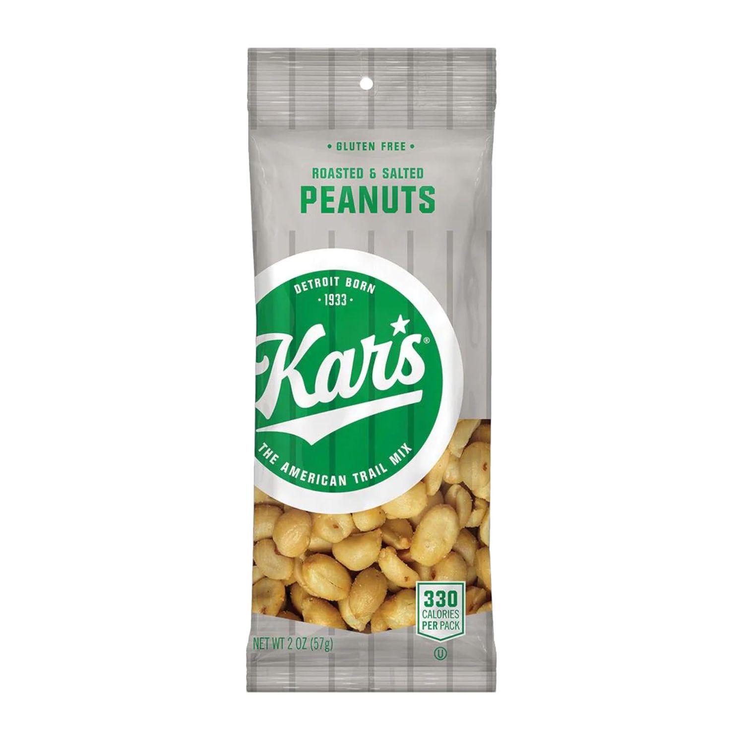 Kars Nuts Roasted &amp; Salted Peanut Snacks, 2 oz Individual Snack Packs - Bulk Pack of 72, Gluten-Free Snacks