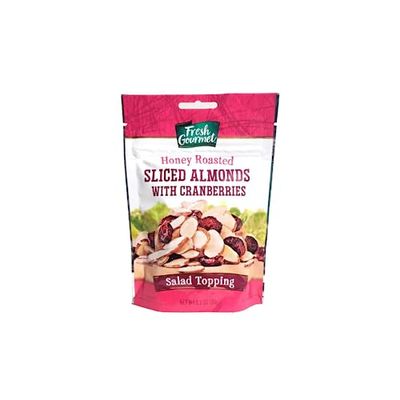 Fresh Gourmet Honey Roasted Sliced Almonds &amp; Cranberries (3.5 Ounce (Pack of 1))
