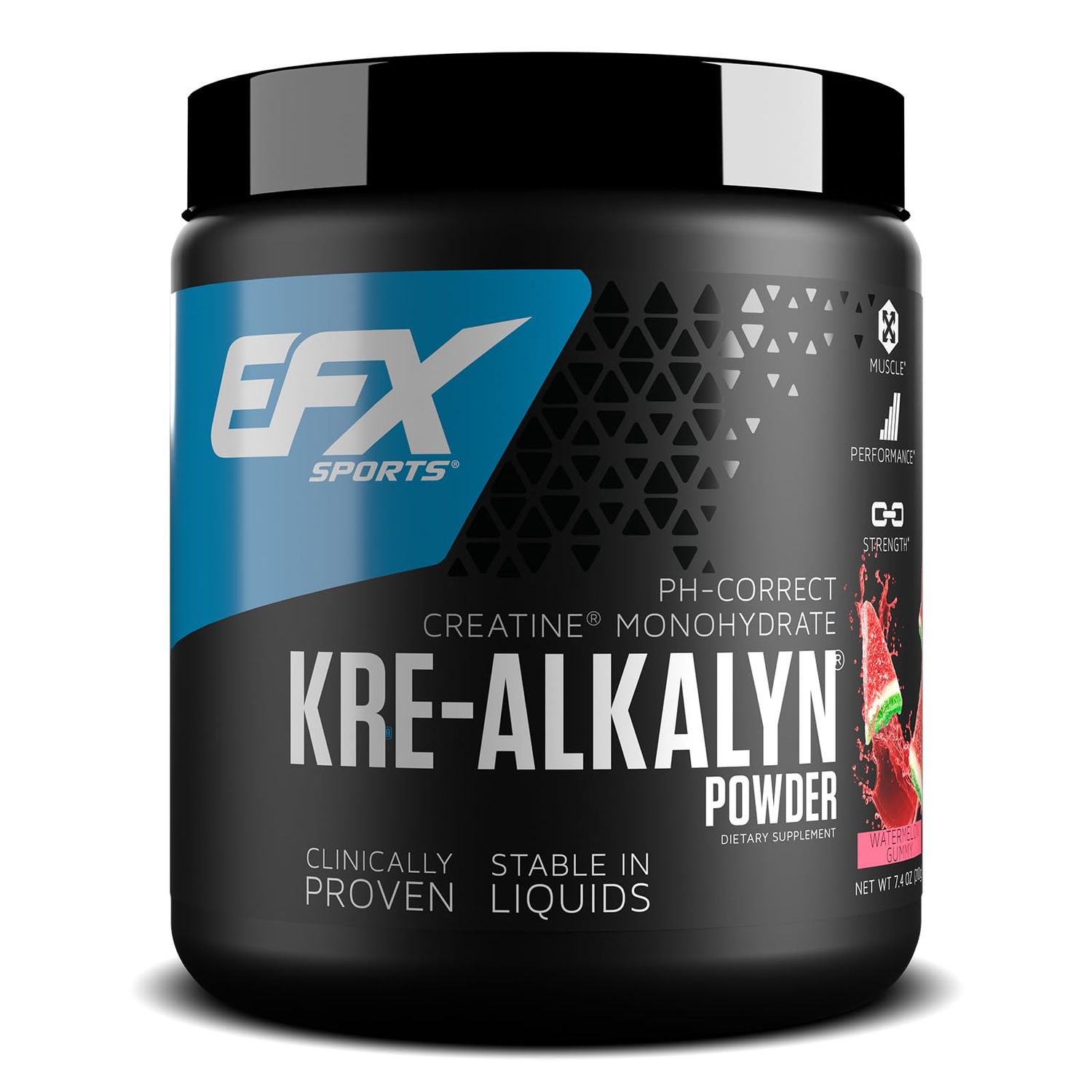 EFX Sports Kre-Alkalyn EFX Powder  pH Correct Creatine Monohydrate Powder Supplement  Strength, Muscle Growth &amp; Performance  116 Servings (Watermelon Gummy)