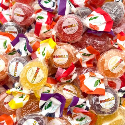 Fida Bonelle Italian Assorted Fruit Jelly Candy  1.5 Pound Bag  Vegan, Gluten-Free