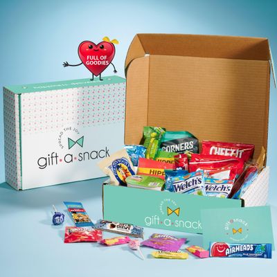 Gift A Snack - Easter Snack Box Variety Pack Care Package Greeting Card (50 Count) Birthday Sweet Treats Gift Basket, Candies Chips Crackers Bars