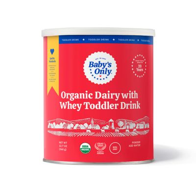 Baby&#39;s Only Organic Dairy with Whey Toddler Drink, Milk Powder with Extra Whey Protein, Iron, Vitamin D, Toddlers 12 Months Old and Up, Organic Toddler Drink, Easy to Digest, 12.7 oz, 1 Pack