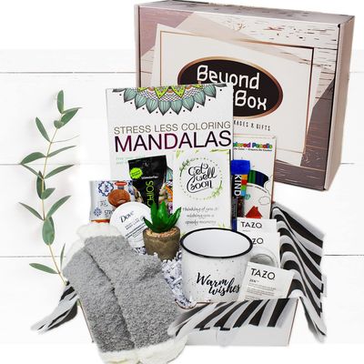GET WELL SOON Gift basket for women CARE PACKAGE variety box w/snacks After Surgery or Injury Speedy Recovery, feel better soon gift, cancer, hospital w/Self Care Stress Relief Gift, Encouragement