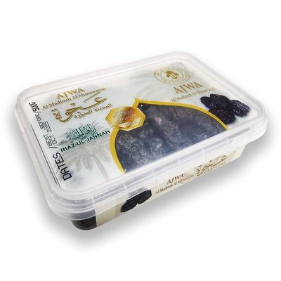 Premium Ajwa Dates 1.1lb (500g) - Natural Sugar, Super Food, Gluten-Free, Vegan, Halal, High in Fiber, All-Natural Snack, Perfect for Ramadan &amp; Healthy Eating