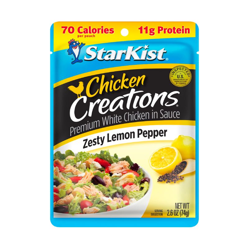 StarKist Chicken Creation Zesty Lemon Pepper, Single Serve Pouch, 2.6 oz
