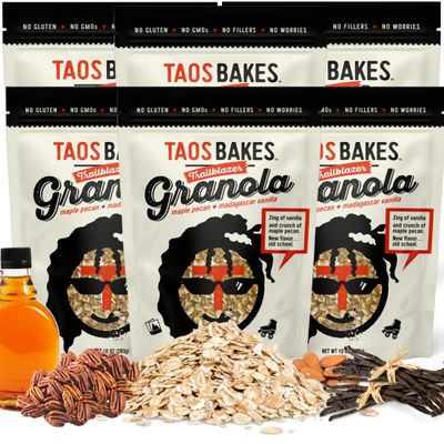 Taos Bakes - Maple Pecan &amp; Madagascar Vanillar Granola - Crunchy Granola Breakfast Snack - Gluten Free, No GMOS, No Fillers - 10 oz (Pack of 6)