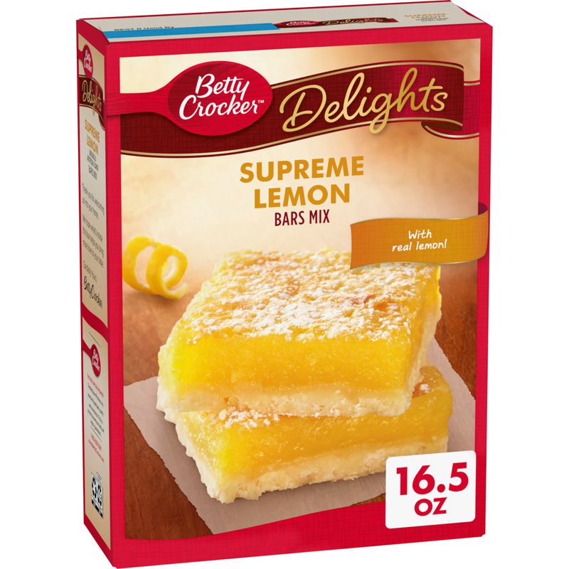 Betty Crocker Delights Supreme Lemon Bars Mix, Easter Treats, 16.5 oz