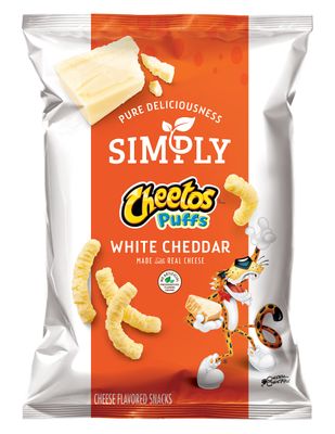 Simply Cheetos Puffs White Cheddar Cheese Flavored Snacks, 10 Count