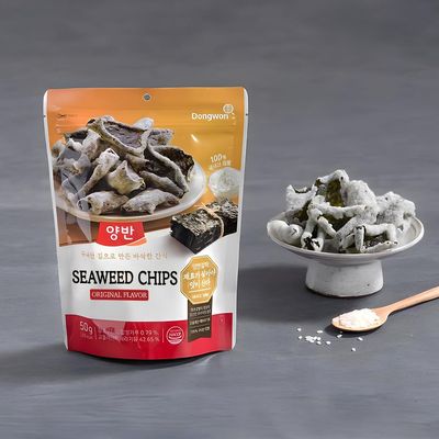 Dongwon YANGBAN Seaweed Chips  Classic Original Flavor  Authentic Korean Seaweed Nori Snack  Crispy and Light  Traditional Kimbugak () Snack (1.76 oz x 8 packs)