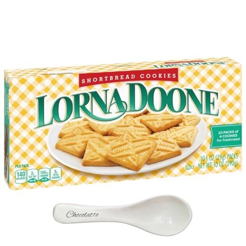 Lorna Doone Shortbread Cookies, 10 Snack Packs, 4 Cookies Per Pack - Lorna Doone Shortbread (Chocolatto Tradmark Spoon Included)