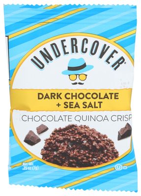 UNDERCOVER CHOCOLATE CO Dark Chocolate Sea Salt Quinoa Snack Crisp, 0.25 OZ