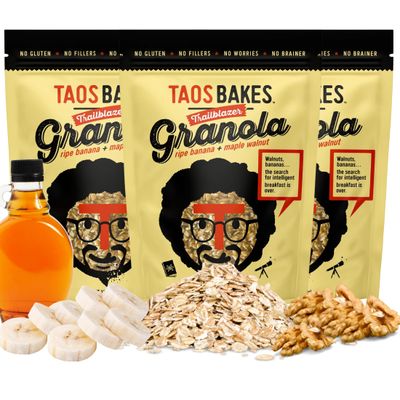 Taos Bakes - Ripe Banana &amp; Maple Walnut Granola - Crunchy Granola Breakfast Snack - Gluten Free, No GMOS, No Fillers - 10 oz (Pack of 3)