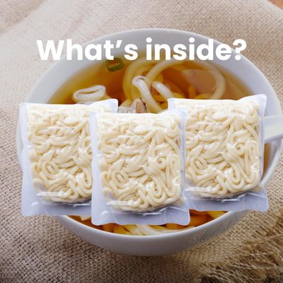 Unha's Japanese Sanuki Fresh Udon Noodles, Jumbo Style Chewy Noodles with No Soup, Quick and Easy, Individual Pack 22 OZ (200g/3Pack) (1 Pack)