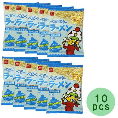Baby Star Ramen Mini Salty Taste Fried Noodle Snack 0.7oz 10pcs Ninjapo