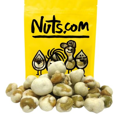 Nuts.com Natural Color Hot Wasabi Peas - Sweet and Spicy Wasabi Coated Green Peas - Healthy &amp; Delicious Japanese Snacks w/No Artificial Dyes - Crunchy Pea Snack Packed in a Resealable Bag (1 Lb)