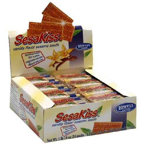 Lowell SESAKISS Sezame Bars Vanilla Flavor 24x30g. Product of Poland (Vanilla)